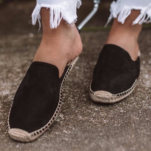 Vegan Suede Slip-on Espadrille Flats - Picture 3 of 3